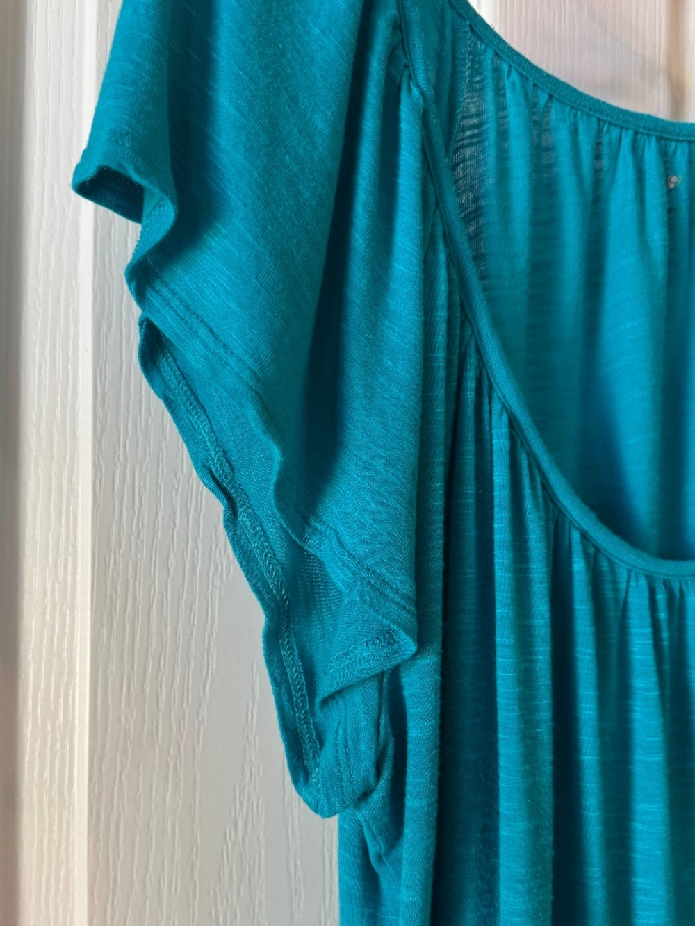 Apt 9 Teal Butterfly Sleeve Top - Picture 3 of 6